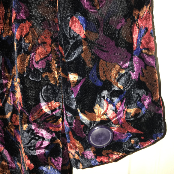 Rare Vintage Gabiano Burned Velvet Blazer, Size L - Picture 7 of 8